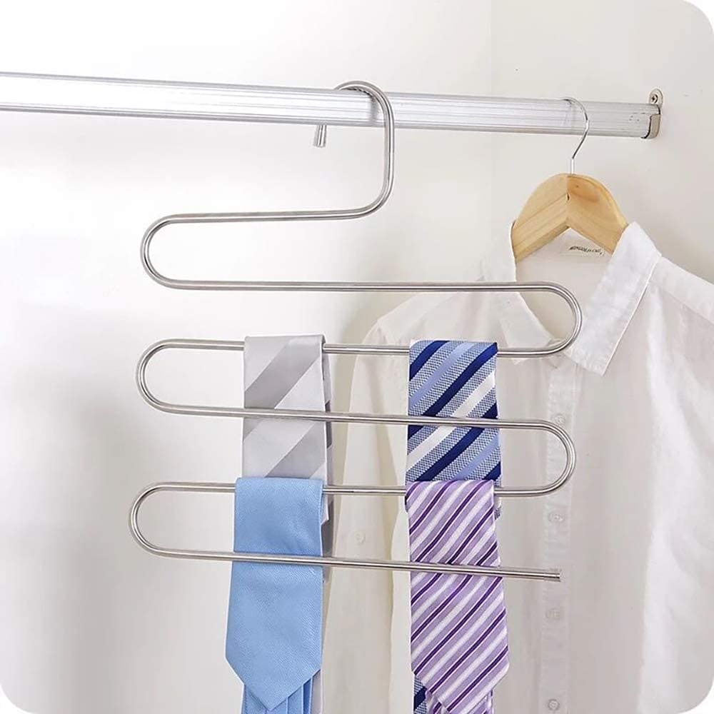 5 Layer Stainless Steel Hanger, Multi Layers Pants Hangers, Multi-purpose Clothes Hanger 5 Layer Stainless Steel Hanger, Multi Layers Pants Hangers, Multi-purpose Clothes Hanger